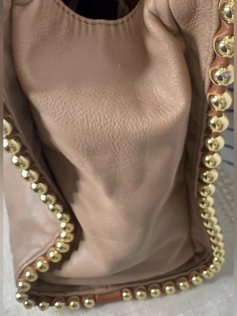 Big Buddha Camel Tan Gold Leather